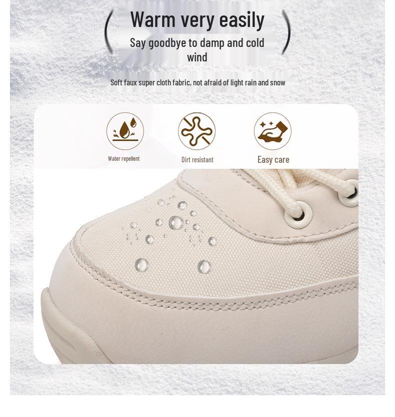 Women's Non-slip Fleece-lined Winter Ski Boots for Northern Tourism