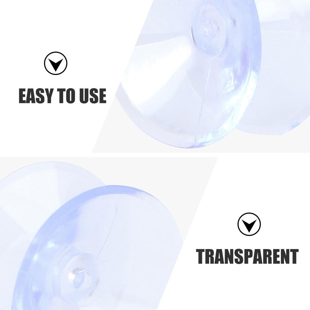 30Pcs Double Sided PVC Suction Cups Transparent Non Slip Pads for Glass Tabletop Secure Grip Small Reusable Suction Pads