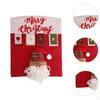 Christmas Back Chair Cover Protection Washable Sturdy Dining Decoration for Festival