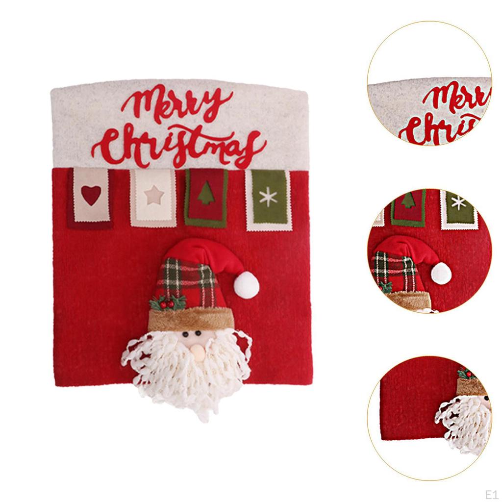Christmas Back Chair Cover Protection Washable Sturdy Dining Decoration for Festival