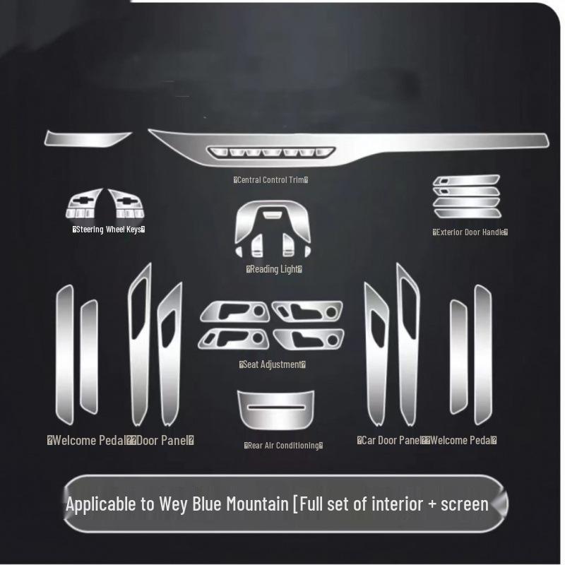 23-25 Wei Pai Lan Shan Interior Protection Film for Central Control, Gear Shift, and Dashboard Screen