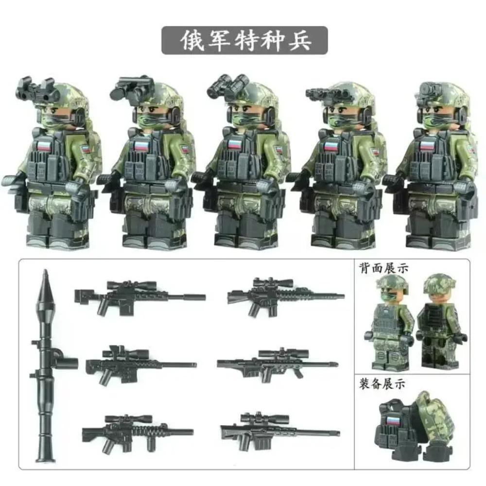 High military US special forces soldiers green beret army weapons miniature building block puzzle birthday gift world war ii