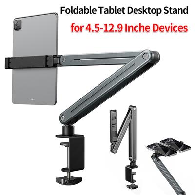 Uchwyt na tablet z długim ramieniem 360 stopni dla tabletu 4,5-12,9 cala, smartfona, łóżka, biurka, leniwy uchwyt, wspornik dla iPhone'a