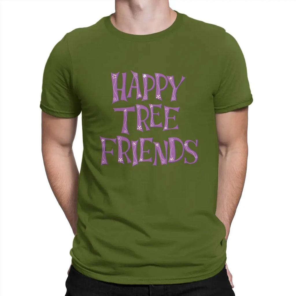 T-Shirts Sign Funny Cotton Tees Short Sleeve Happy Tree Friends T Shirt Round Neck Clothing Gift Idea Unisex