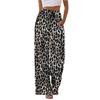 Damen Elastische Kordelzug Taille Seitentasche Weites Bein Hose Lockerer Schnitt Unifarben Bedruckt Palazzo Lässige Hose
