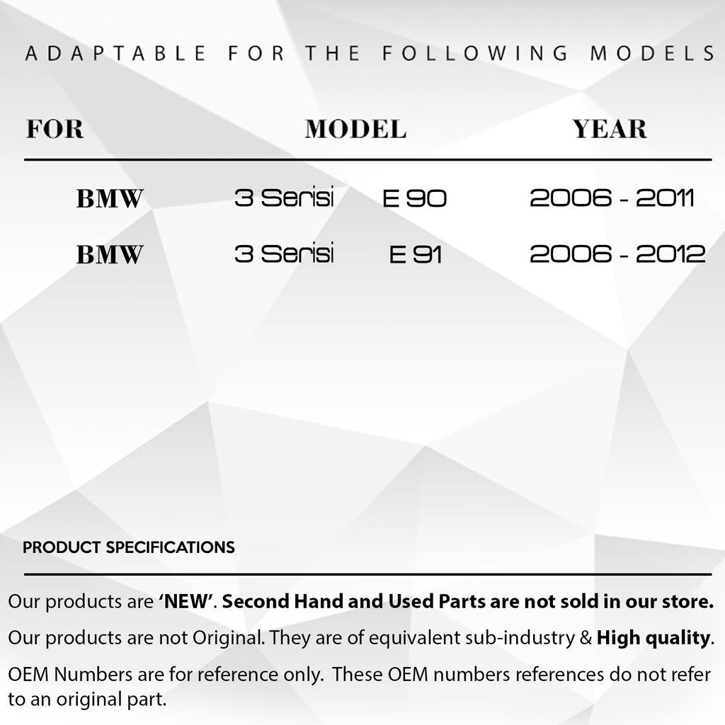 Levý boční vnitřní panel klik dveří pro BMW E90, E91 - černý