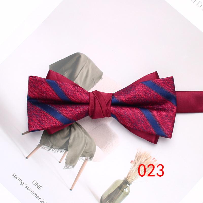 Rael Striped Bow Tie Plaid Polyester Bow Tie Men'S Casual Shirt Accessories Bow Tie