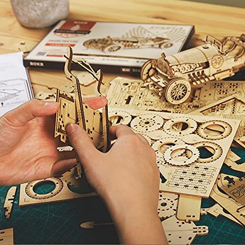 Tsukurundesu® 3D Wooden Puzzle Ornament Series (Racing Car) with Japanese Instructions