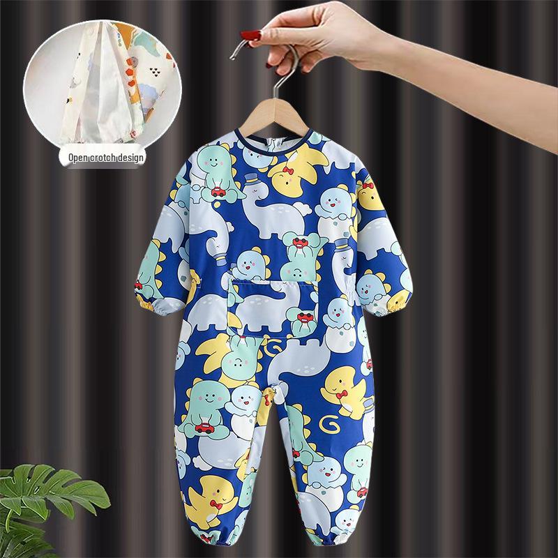 

Детский водонепроницаемый комбинезон-ползунок с защитой от пятен: Прочный однотонный боди для улицы на четыре сезона Size 100 (Height 85-95cm)