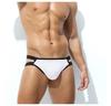 Men's Sexy Double Waistband Low-Rise Cotton Thong with U-Pouch and T-Back Design