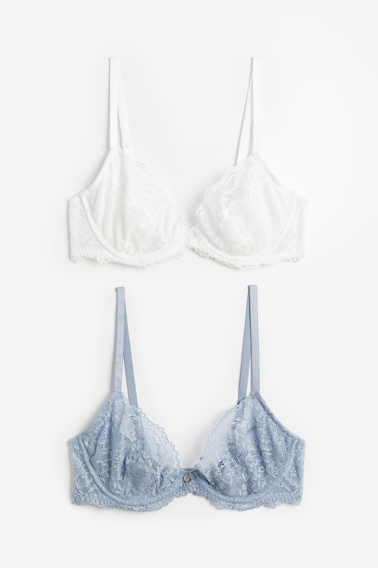 

2-pack non-padded lace bras
