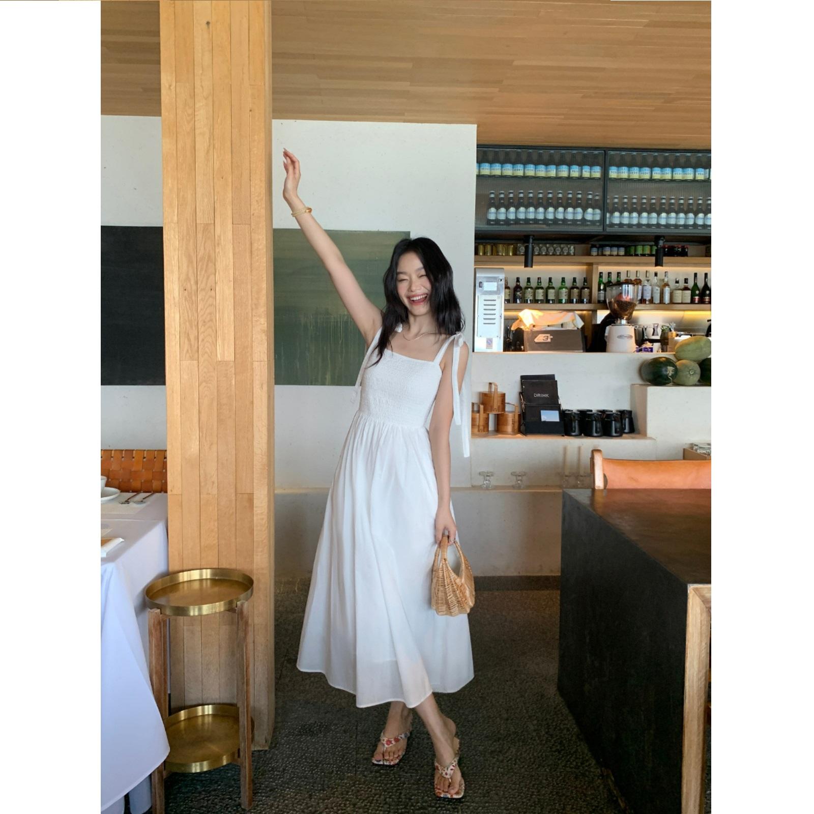 

Французька чорна сукня без рукавів для дітей влітку, приталена та струнка, сукня-камісоль з одним плечем XS