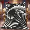 Spiral black-and-white checkerboard vortex 2D Flat Pattern Flannel Blanket High quality All Seasons Warmth and Comfort Perfect for Christmas Gifts.