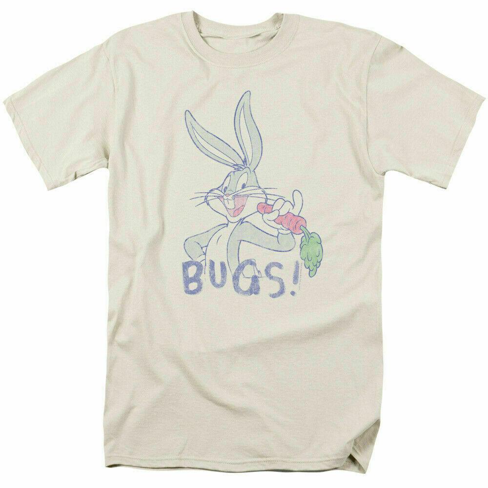 26 Looney Tunes Bugs T Shirt Mens Licensed Cartoon Merch Bugs Bunny Cream Unisex T-Shirt L