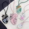 Handmade Rabbit Flower Heart Beaded Patch Key Chain Bag Charming Pendant Hang Lanyard Decoration Diy Clothing Applique Patches