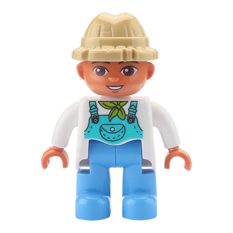 Big Building Blocks Boy Girls Family Policemen Figures Doll Compatible Duplos Children Kids Self Locking Bricks Assemble Toys
