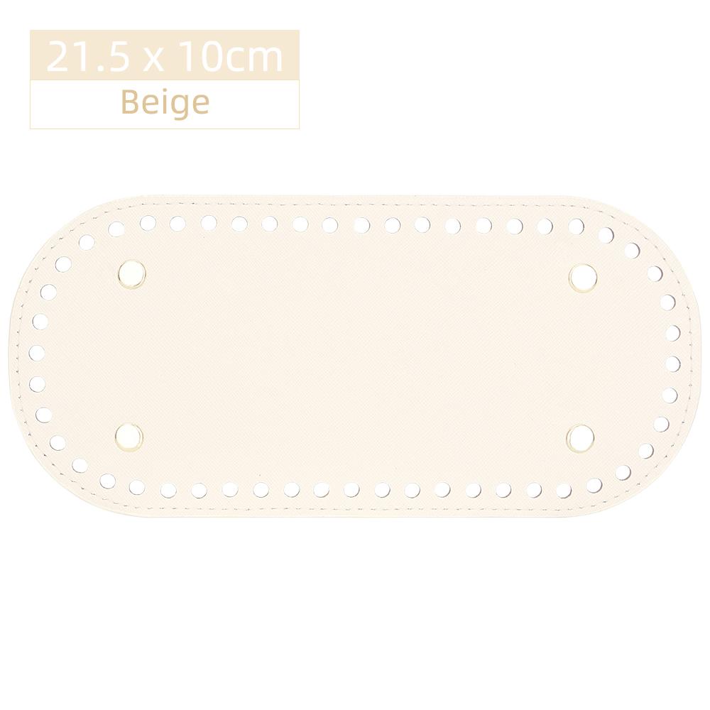 1pc DIY Leather Oval & Circle Bottom Base Material for DIY Weaving Yarn Thread Handbag, Handicraft Crochet & Knitting Accessory