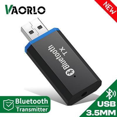 Trasmettitore Bluetooth 5.0 + EDR Adattatore audio per TV PC Cuffie Jack da 3,5 mm AUX USB Adattatore stereo musicale wireless Plug & Play