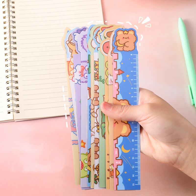 4 Piece Candy Color Animals Kawaii Stationery Cartoon Drawing Office School Kitten Straight Plastic Ruler