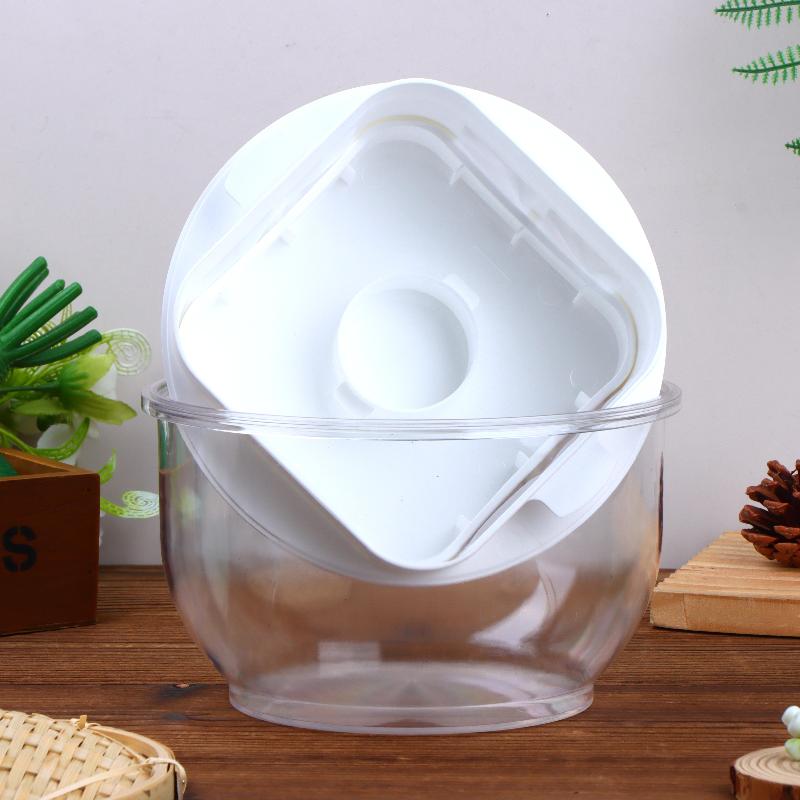 Round Yogurt Filter Container Transparent Storage Jar Airtight Sealed Canister For Yogurt Making Grains Kitchen Food Storage