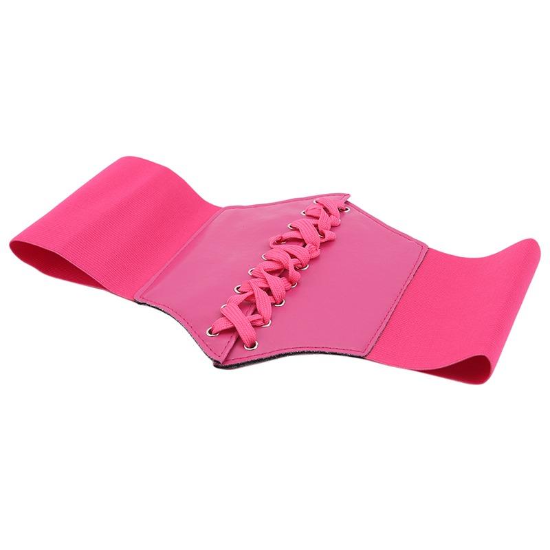 Fashion Wide Belts PU Leather Slimming Body Shaping Girdle Belt For Women Elastic Tight High Waist Daily Wear