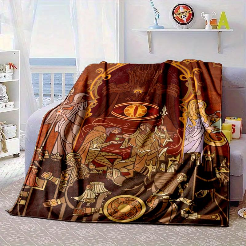 Tree Of Life Sword Symbol Blanket Flannel Blanket for bed, sofa, Camping, Hiking, Picnic Essentials, gift for family Fan gifts