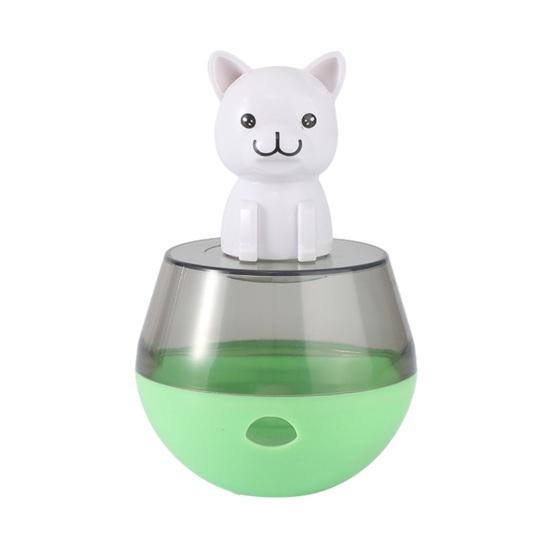 

Інтерактивна іграшка-пазл для видачі ласощів для собак, іграшка-ролик, що перекидається, для повільного годування домашніх тварин, з мультяшною фігуркою для котів і собак A зелений