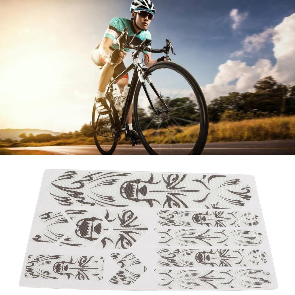 ENLEE 3D Mountain Bike Protective Stickers Set Impact Resistance Bicycle Decorative StickerWolf Head Pattern for Bicycle Frame