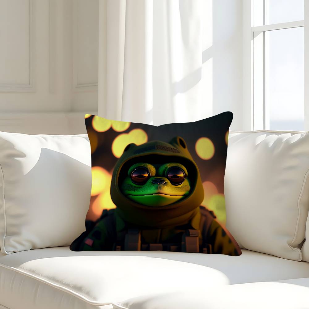 Cute P-pepe The Frog Cushion Cover Pillow Cover Decor Pillowcase Printed Cushion Case For Couch