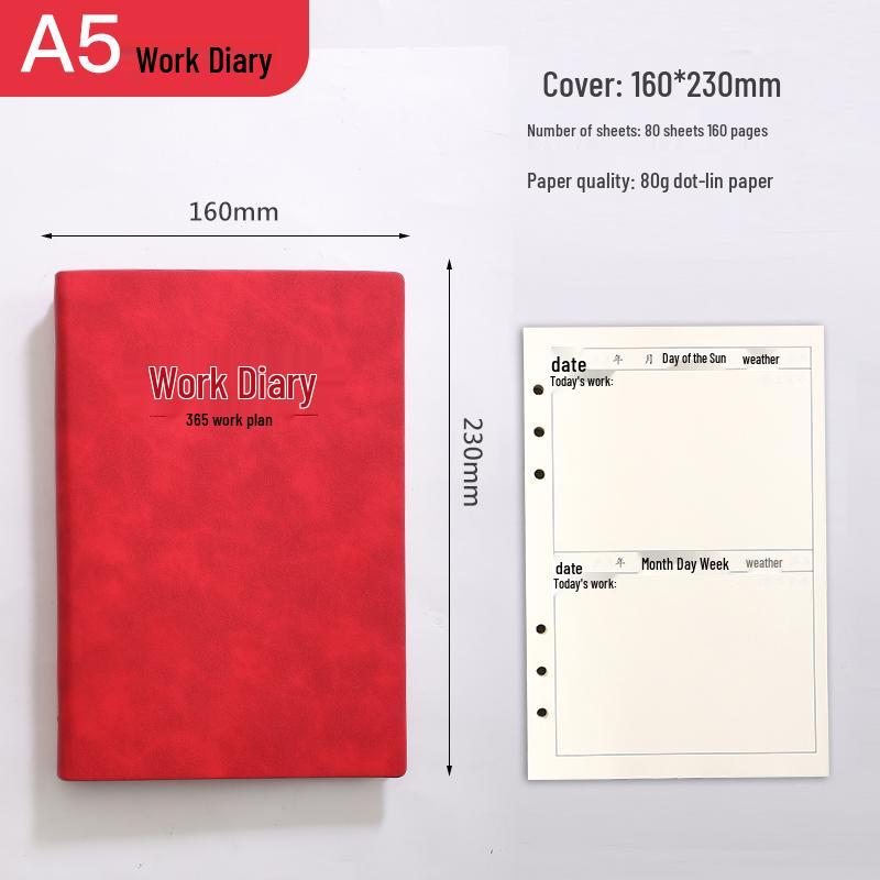 A4 Work Log & Meeting Minutes Book with Custom Printing for Office or Construction Use
