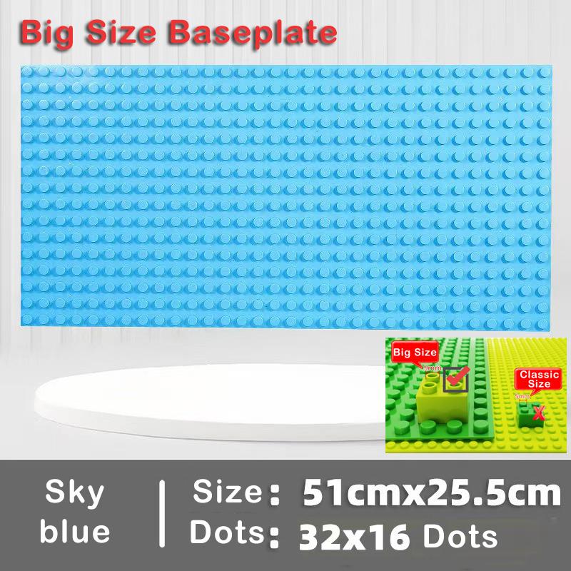 11 Colors 51*25.5cm Large Particle Size Building Blocks Baseplate Bricks Base Plate DIY Educational Toys for Children Brick Wall