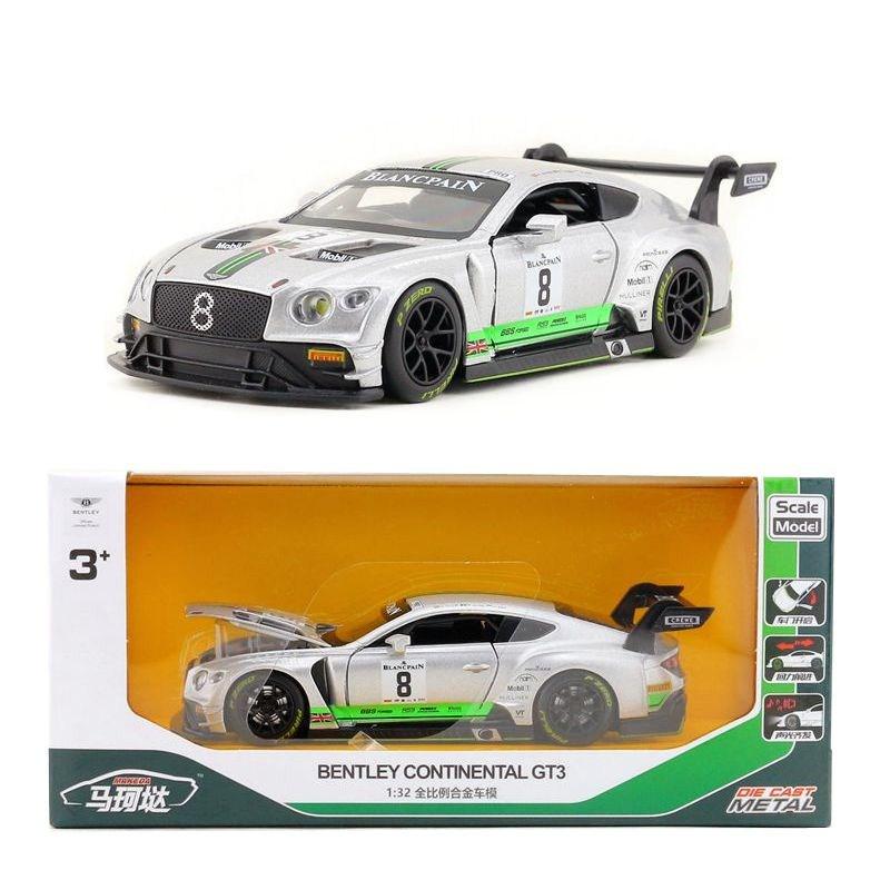 1/32 сплав мини-модель автомобиля Bentley GT3 металлическая игрушка литая и игрушечная техника инерционные детские игрушечные машинки для детей мальчик автомобиль подарок