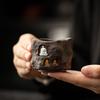 100ML Dunhuang no phase old rock mud tea cup personal special retro black pottery kung fu tea set Chinese style master cup