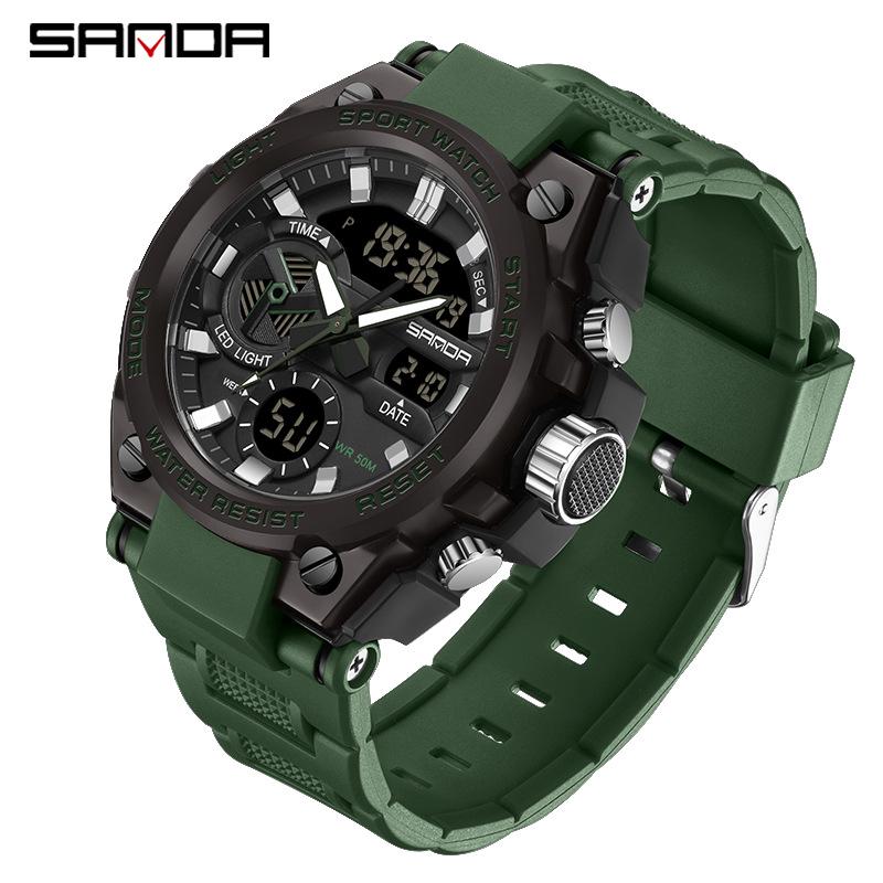 Sanda Waterproof Multifunction Student Sports Watch with Outdoor Features and Douyin Live Hot Design