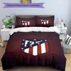 Atlético De Madrid S.A.D Printed Pattern Duvet Cover Set – Includes 1 Duvet Cover and 2 Matching Pillowcases Bedroom Decor Christmas Gifts