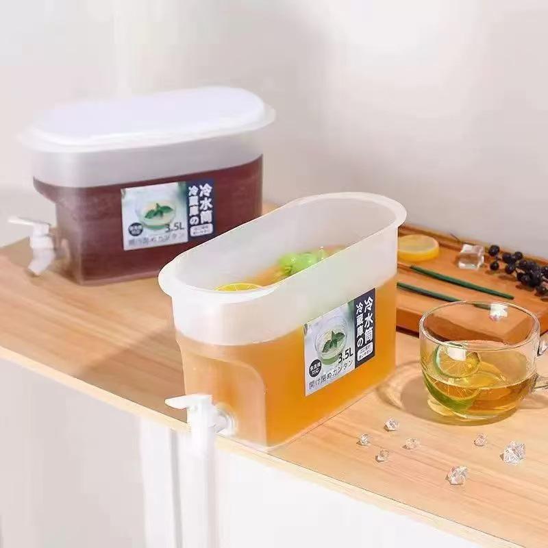 Large Capacity Cold Water Kettle with Faucet for Home Use - Perfect for Fruit Tea, Lemon, and Ice Water Storage in Refrigerator