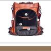 Johnature Vintage Backpack Genuine Leather Large Capacity Women Bag Solid Color Natural Cowhide Leisure Travel Bags
