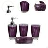 4 Piece Soap Dispenser, Toothbrush Holder, Apartment Essentials, Premium Modern Bathroom Accessory