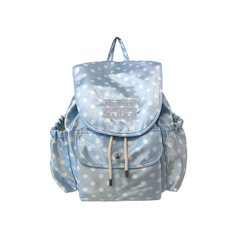 Schoolbag cute girl polka dot backpack 1011 new fashion travel small backpack high school students large capacity schoolbag