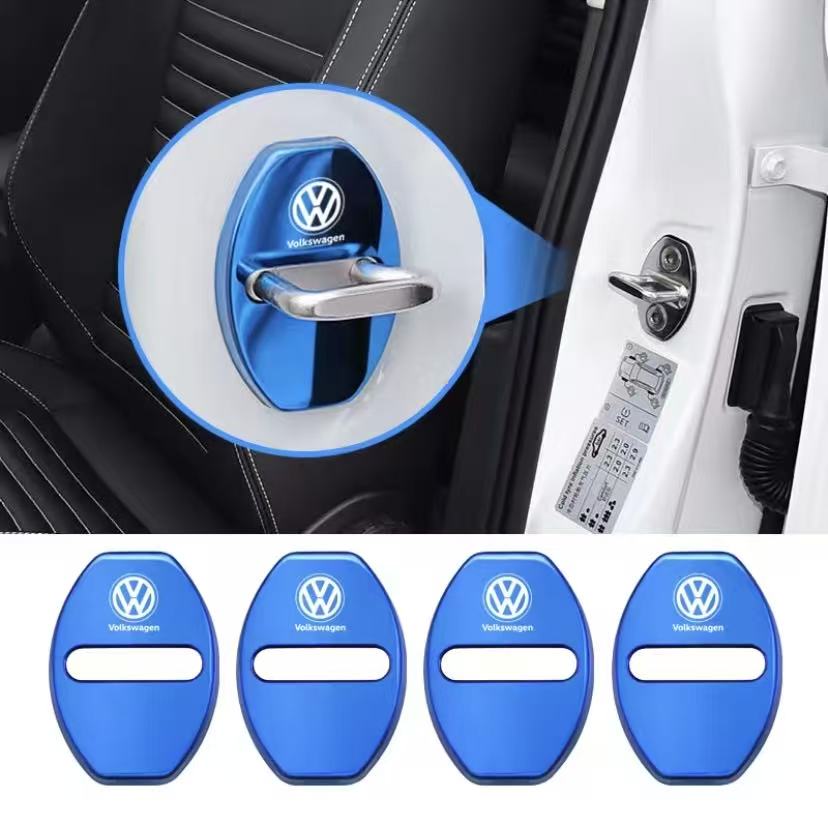 4Pcs Metal Car Door Lock Buckle Cover Protective Covers Hub Cap For VW GTI Polo Golf Passat B6 B7 B8 Tiguan Jetta T-ROC Taigo CC vhcp29
