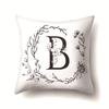 Polyester Pillowcase INS Style Garland 26 English Letter Printing Pillowcase Waist Cushion Car Seat Cover