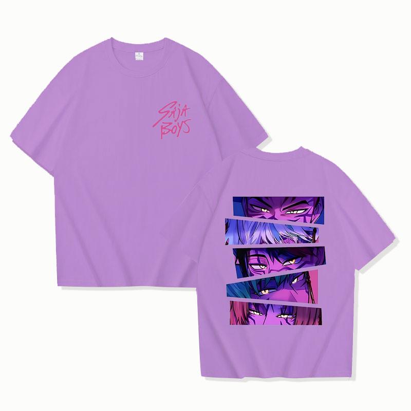 Kpop Demon Hunter Saja Boys T-shirt Unisex Harajuku O-neck Casual Anime T-Shirt Tops