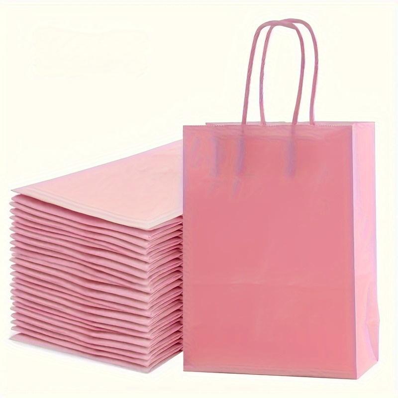 20pcs Paper Gift Bags Versatile Shopping Bags Reusable Colored Kraft Bags Gifts Storage Craft Projects Decorative Paper Bags