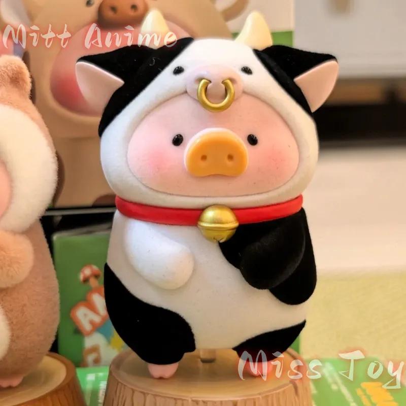 Genuine Lulu The Piggy Animal Party Series Figurine Cute Lulu Pig Doll Model Decor Toy Girl Surprise Gift