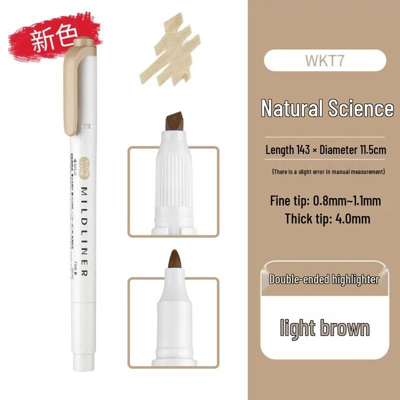 New Japanese Zebra Fluorescent Double-Ended Pens - Gentle Light Color Series for Students & Planners