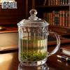 Heat-Resistant Glass Tea Cup with Lid and Handle