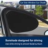 2-Pack Car Side Window Sun Shade | Black Gel Electrostatic UV Protection Sunshade | Universal Fit 99% Vehicles | Foldable Car Shades