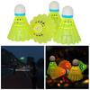 4 Pack LED Badminton Shuttlecocks, Sport Nylon Shuttlecocks Kits, Stable & Durable Sports Training Ball In/Outdoor Game