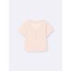 Gu By Uniqlo SofT Sheer Henley Neck T Os