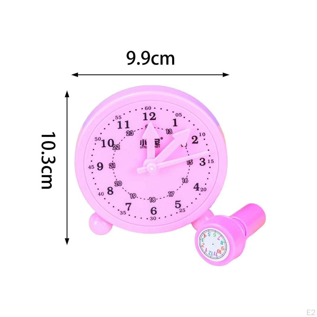 Children's Educational Clock Toy Model Set 3 Pins Linkage Time Recognition Fun Mini for